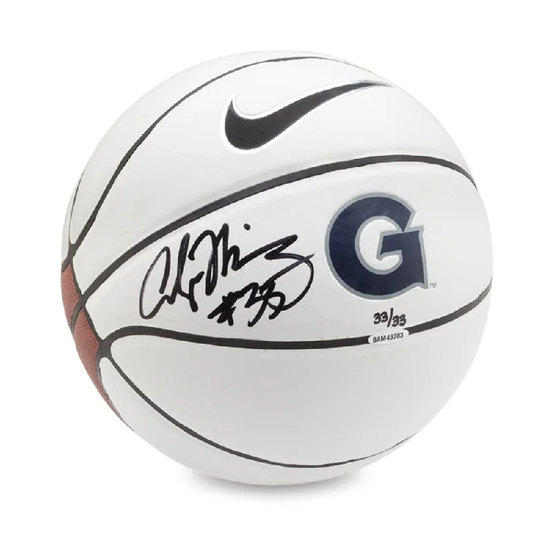 Basketball With Enhanced Grip Technology-Alonzo Mourning Autographed Nike Georgetown Basketball