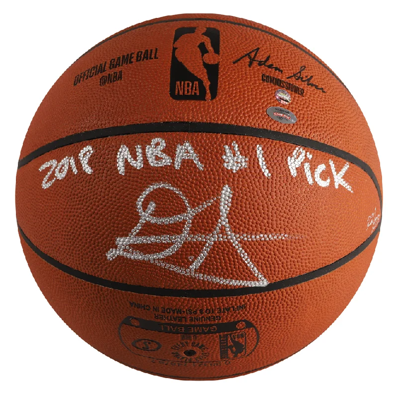 Basketball For Hard Outdoor Surfaces-DEANDRE AYTON Auto (Silver) 2018 NBA #1 Pick Authentic Basketball STEINER LE 22