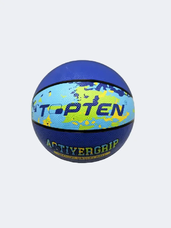 Basketball With High-Visibility Design-Topten Accessories Actiyergrip Basketball Ball Sky Blue/Navy