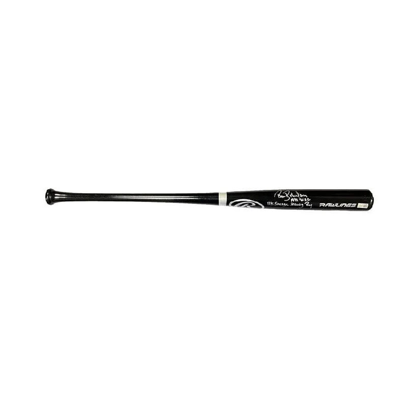 Baseball Bat With High Power For Long-Range Hits-Bob Robertson Signed Official Rawlings Black Bat with "1971 WSC" and "Mt. Savage Strong Boy"