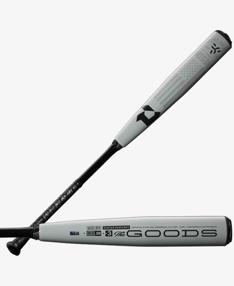 Baseball Bat For Strong Ground Balls-Demarini 2024 The Goods - Two Piece BBCOR (-3) - Baseball Bat