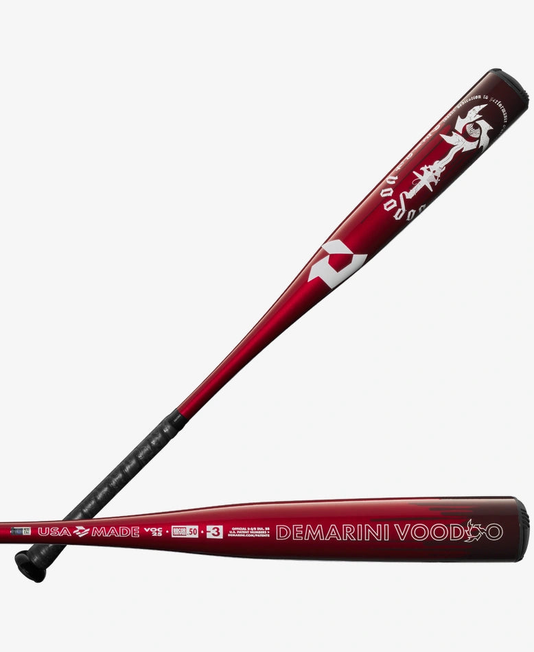 Baseball Bat With Strong End Cap For Durability-Demarini 2025 Voodoo One Piece BBCOR (-3) - Baseball Bat