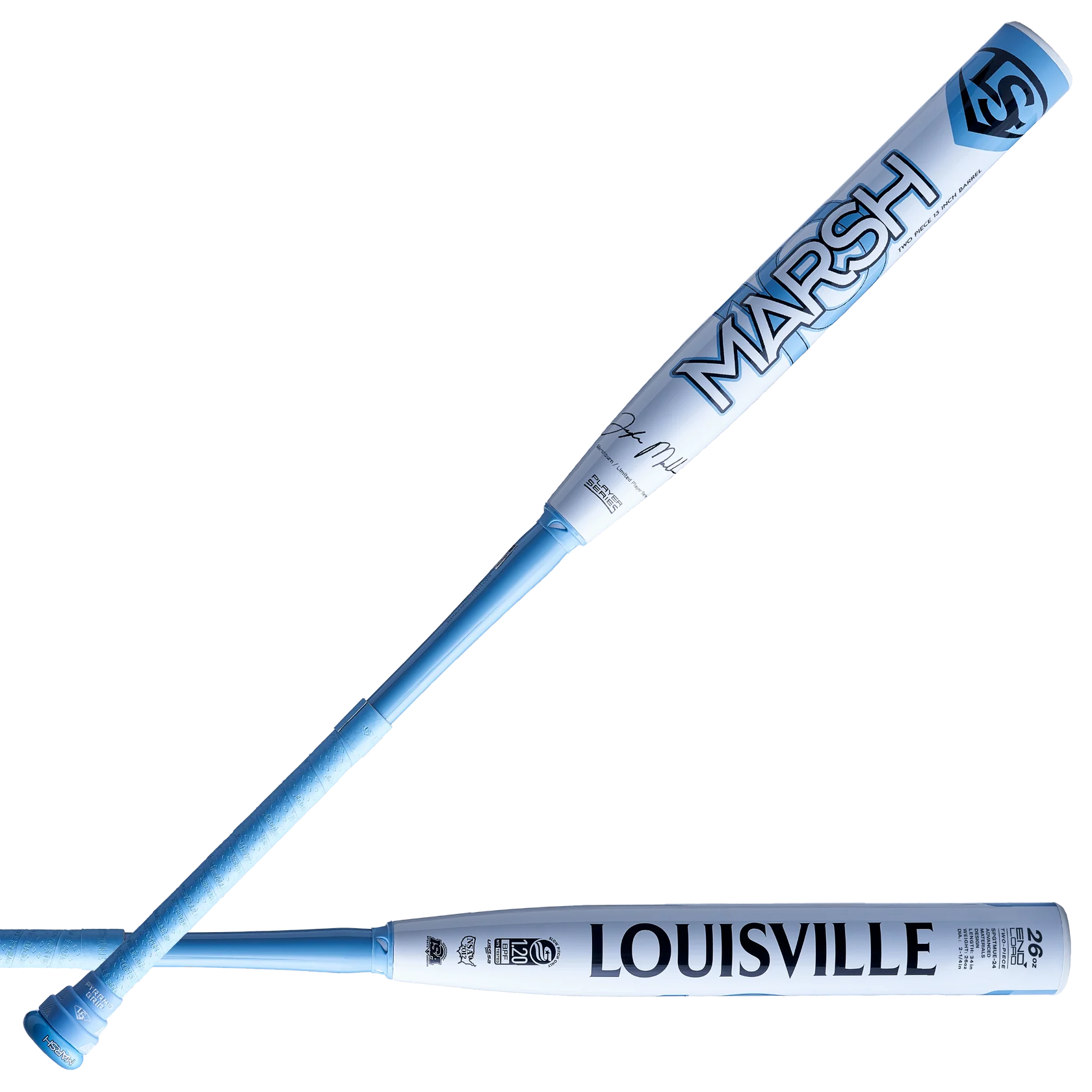 Baseball Bat For All Weather Play-Louisville Genesis Tyler Marshburn 2024 Genesis 2 Piece Endload USSSA Slowpitch Bat