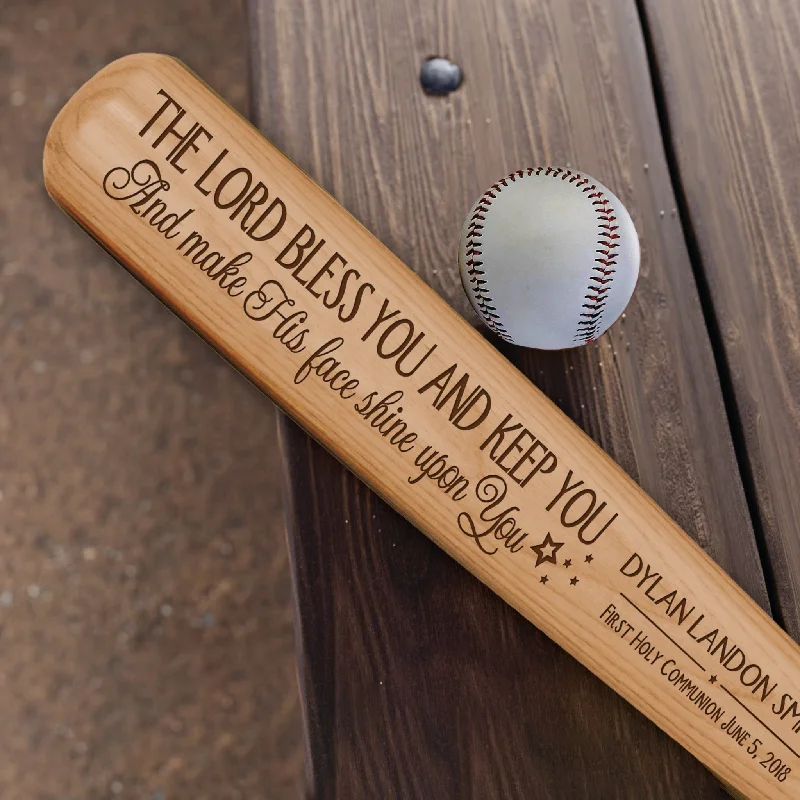 Baseball Bat For Consistent Contact And Power-Personalized Baseball Bat Baptism Gifts For Boys - The Lord Bless You