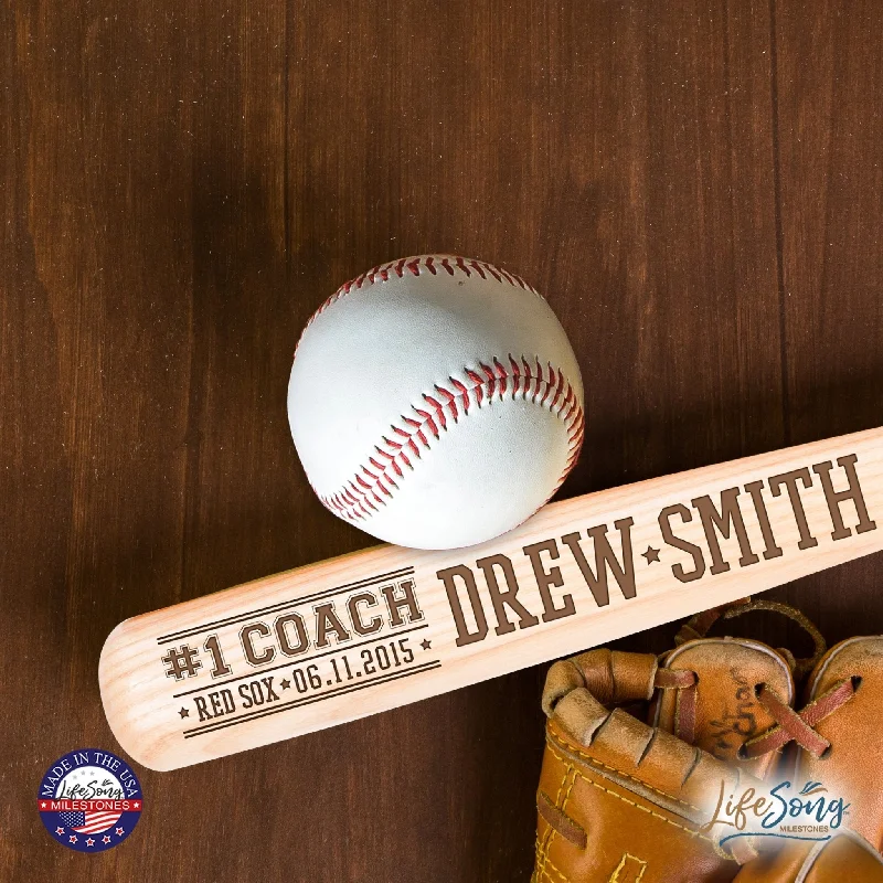 Baseball Bat For Faster Swing Speed-Personalized Unique Number One Coach Baseball Bat Shelf Décor - #1 Coach