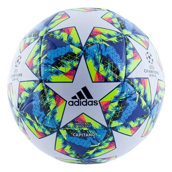 Football Water Bottles With Wide Mouth-adidas Finale 19 Capitano Ball White/Bright Cyan/Solar Yellow/Shock Pink