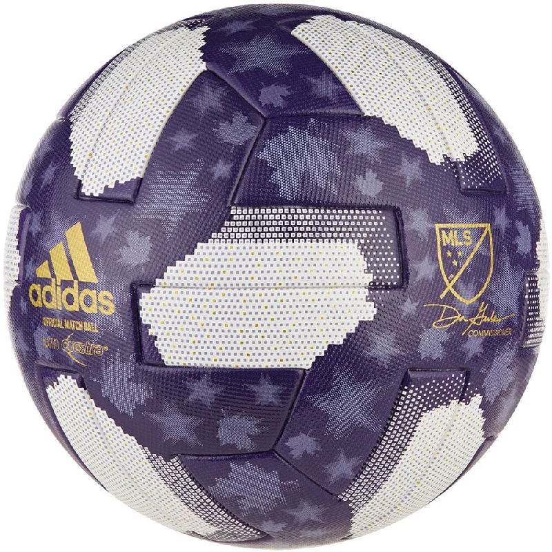 Football Pads With Moisture-Wicking Liner-adidas MLS All-Star Game Official Match Ball White/Regal Purple