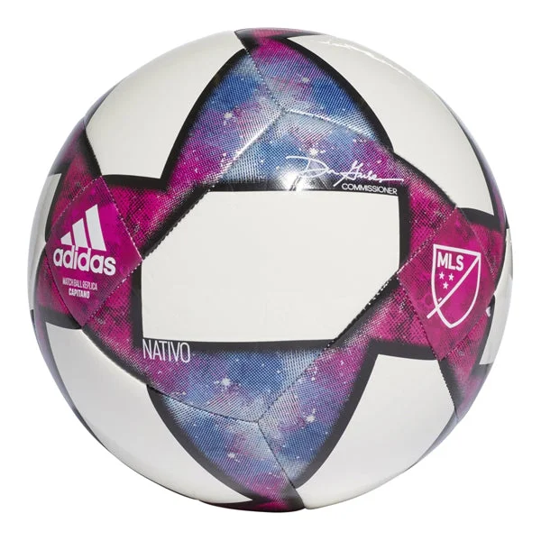 Football Training Equipment For Speed-adidas MLS Capitano Nativo Ball White / Black