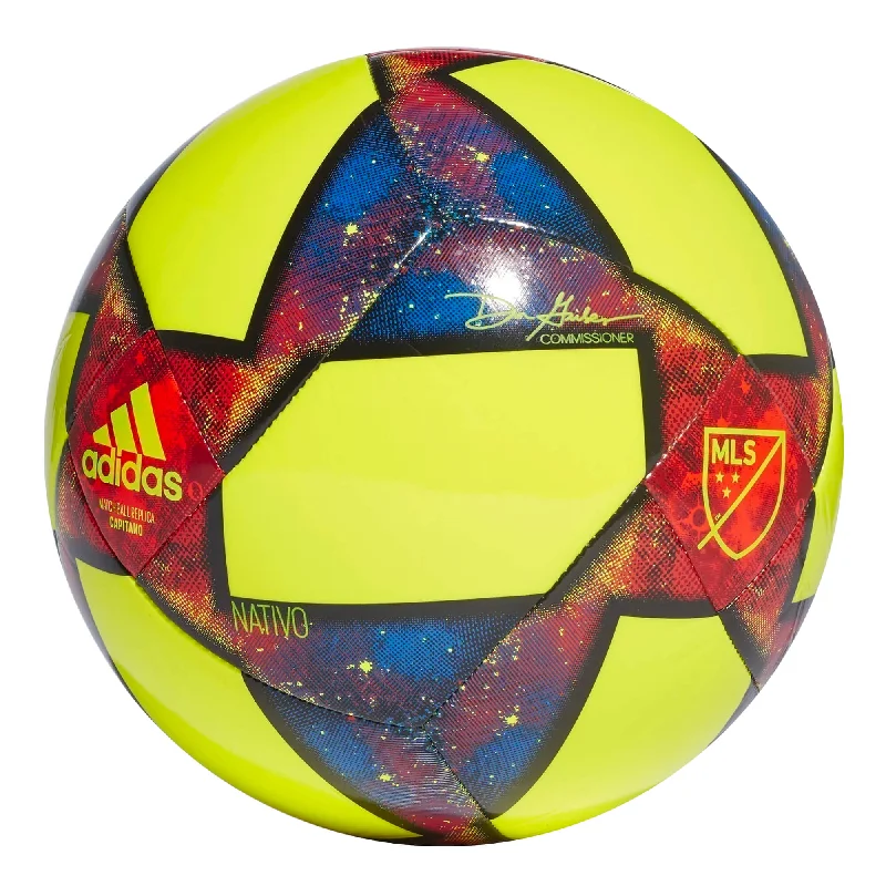 Football Goalposts With Portable Design-adidas MLS Capitano Soccer Ball Solar Yellow/Black/Football Blue