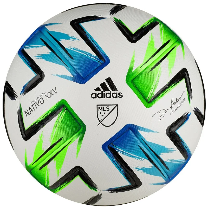 Football Gloves With Silicone Palm Grip-adidas MLS Nativo XXV Ball White