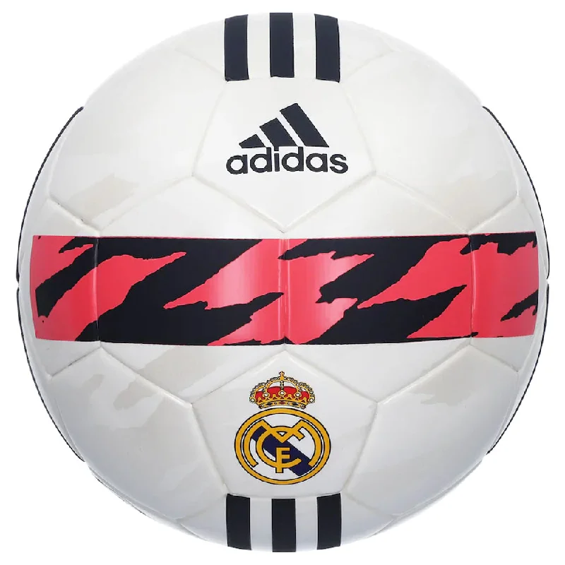 Football Water Bottles With Leak-Proof Cap-adidas Real Madrid Mini Ball White/Spring Pink