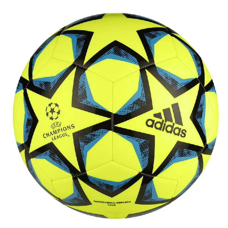 Lightweight Football Helmets For Youth-adidas UCL Finale 20 Club Ball Solar Yellow/Black/Signal Cyan