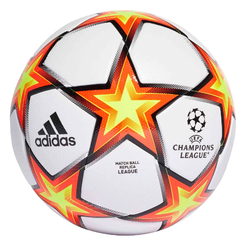 adidas UCL League Pyrostorm Ball White/Solar Red