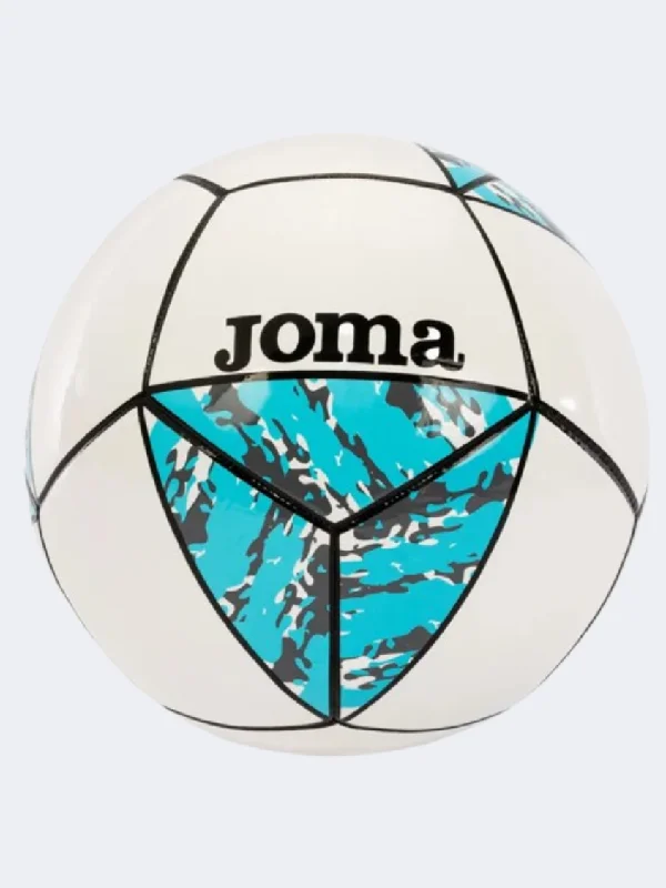 Football Socks With Cushioned Sole-Joma Challenge Ii Football Ball White/Turquoise