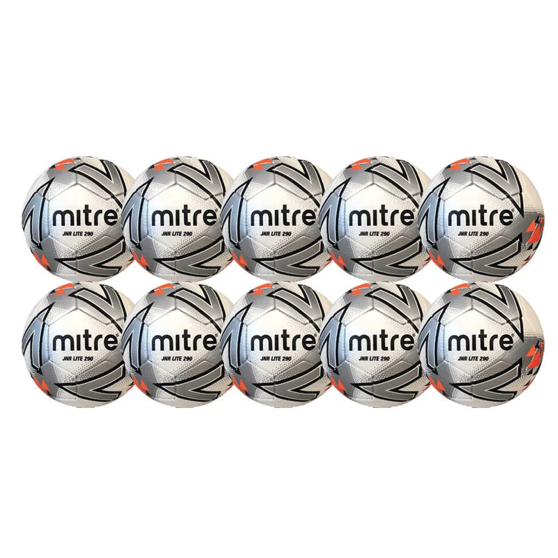 Football Referee Flags With Bright Colors-Mitre Junior Lite 290g Match Football | 10 Pack