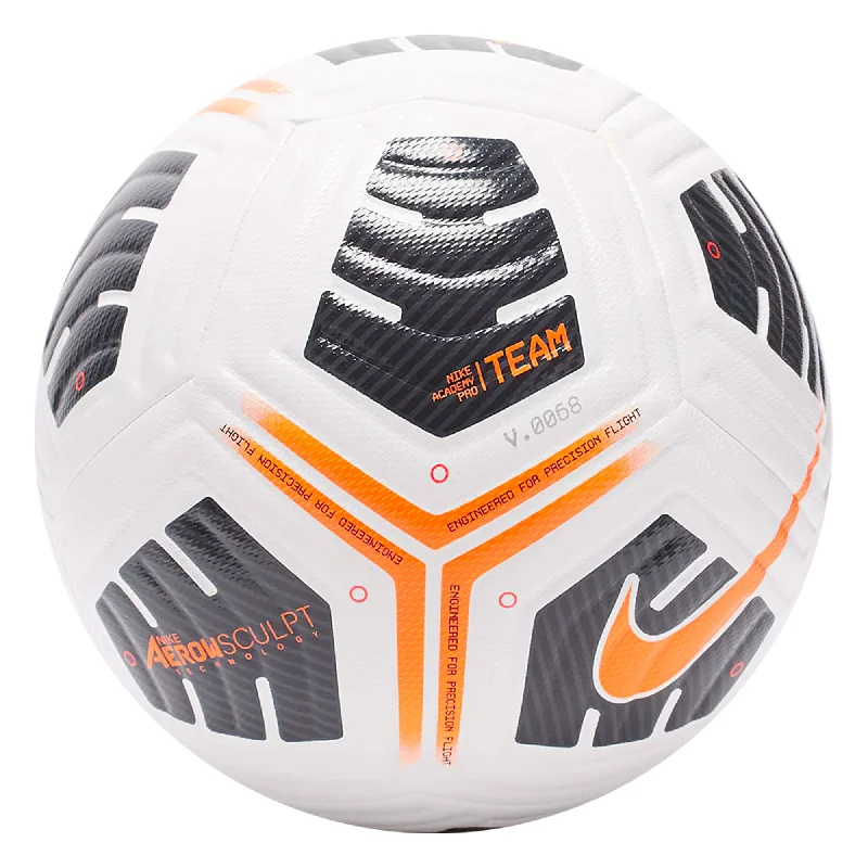 Football Kicking Tees With Non-Slip Base-Nike Academy Pro FIFA Ball White/Orange