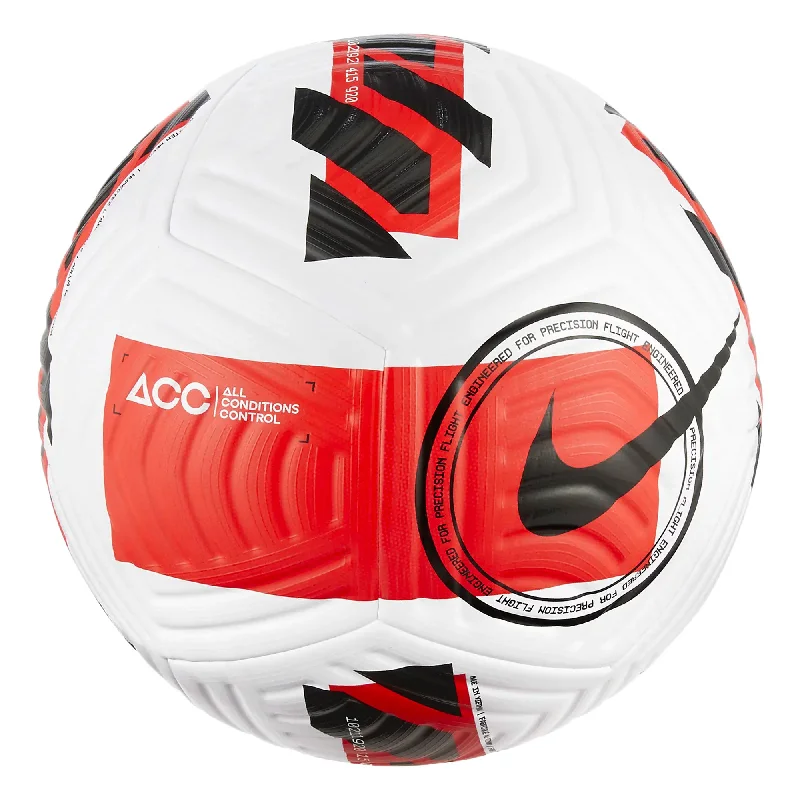 Football Kicking Tees With Adjustable Height-Nike Premier League 2021/22 Flight Official Match Ball White/Crimson/Black