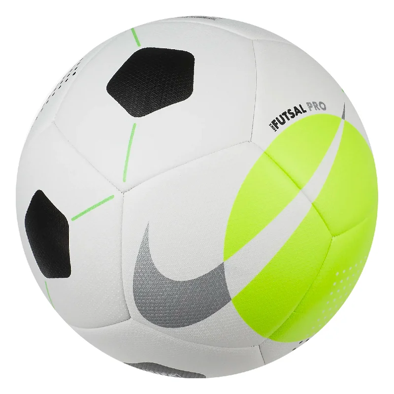 Football Training Equipment For Agility-Nike Fustal Pro Ball White/Volt