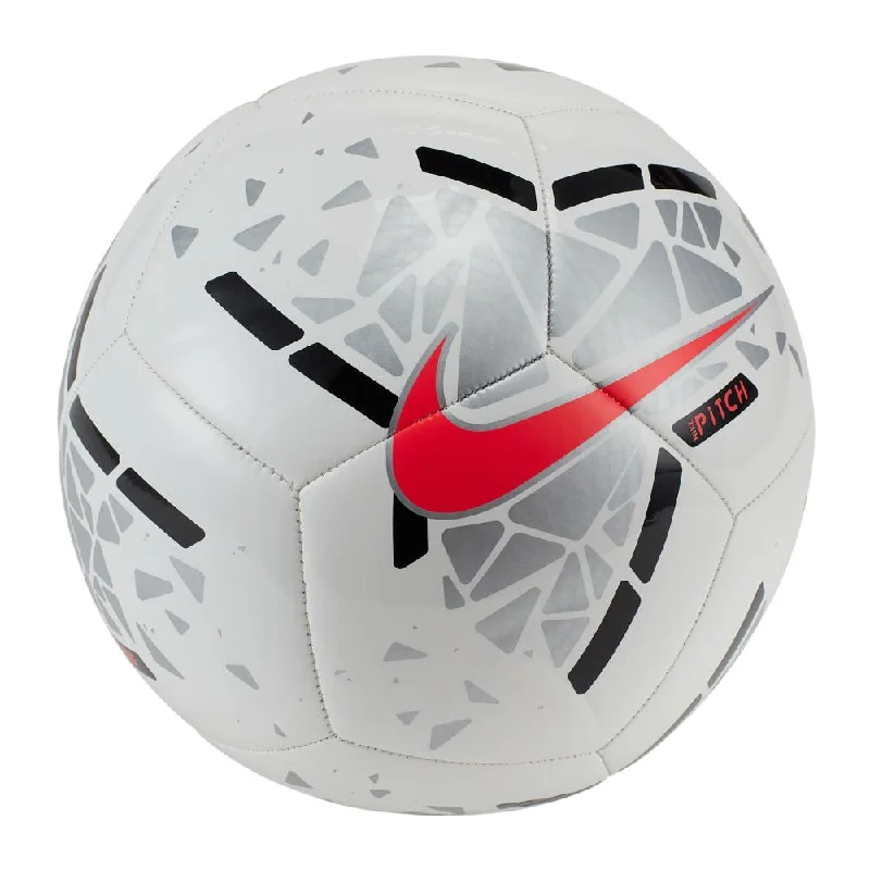 Nike Pitch Ball White/Metallic Silver/Laser Crimson