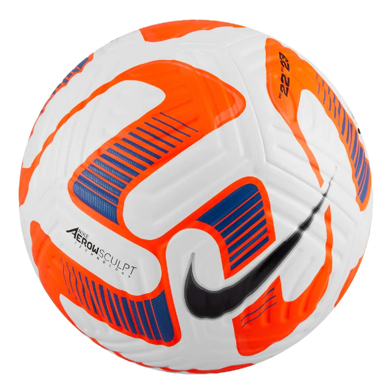 Football Pads With Impact Absorption-Nike Premier League 2022/23 Flight Official Match Ball White/Total Orange