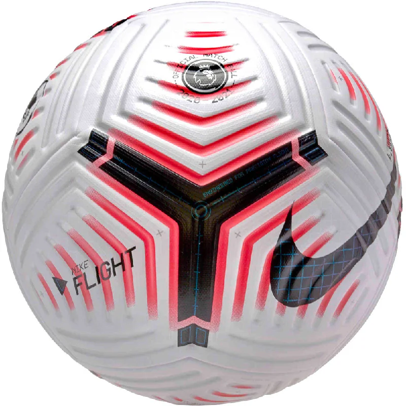 Football Referee Whistles With Lanyard-Nike Premier League 2020/21 Flight Official Match Ball White/Laser Crimson/Black