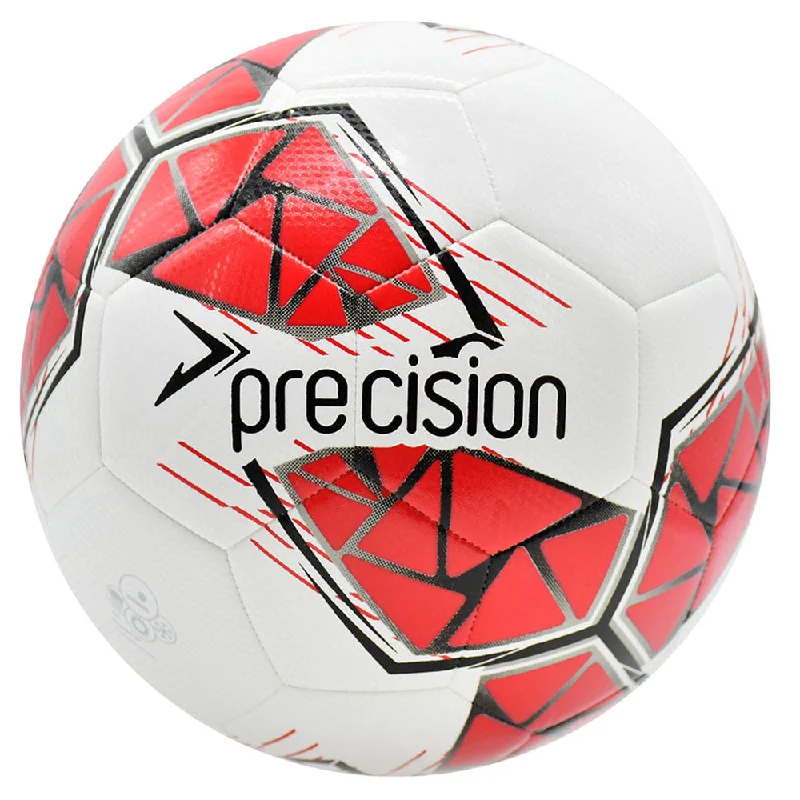 Football Bags With Ventilated Sections-Precision Fusion FIFA Basic Training Football (Red) | Size 5