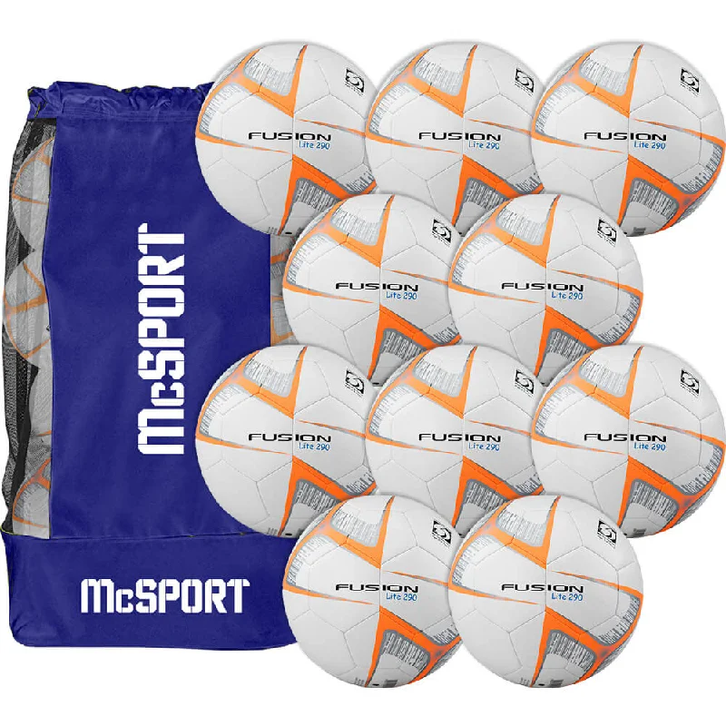 Precision Training Fusion Lite 290g Footballs 10 Pack + Bag