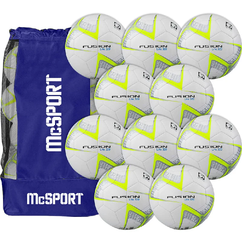 Precision Training Fusion Lite Football (320g) | 10 Pack + Bag